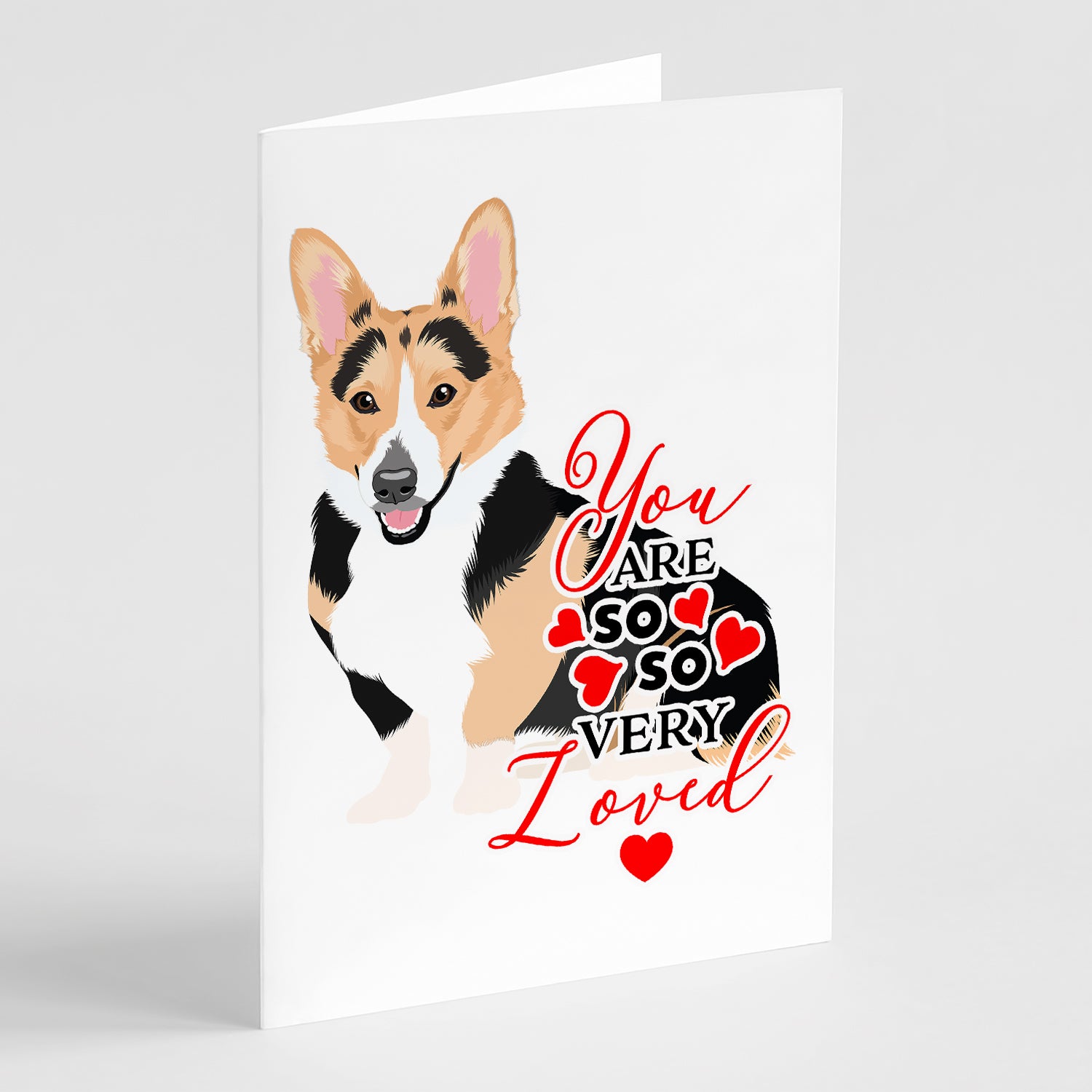 Buy this Pembroke Welsh Corgi Tricolor Red-Headed so Loved Greeting Cards and Envelopes Pack of 8