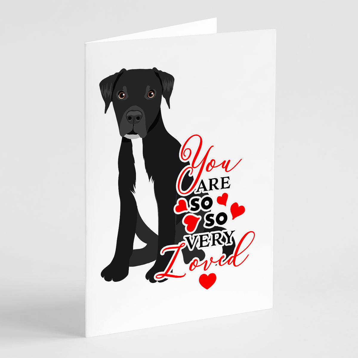 Buy this Pit Bull Black #1 so Loved Greeting Cards and Envelopes Pack of 8