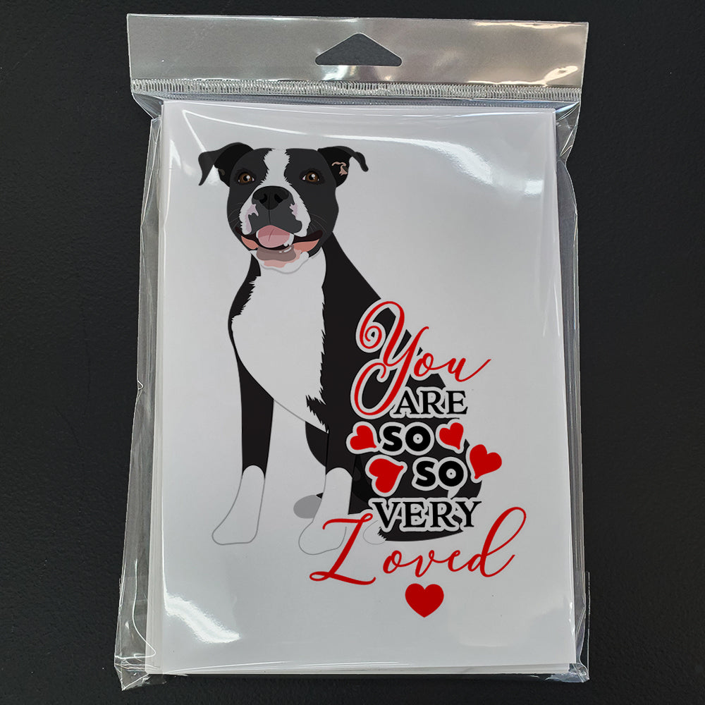 Pit Bull Black #3 so Loved Greeting Cards and Envelopes Pack of 8 - the-store.com