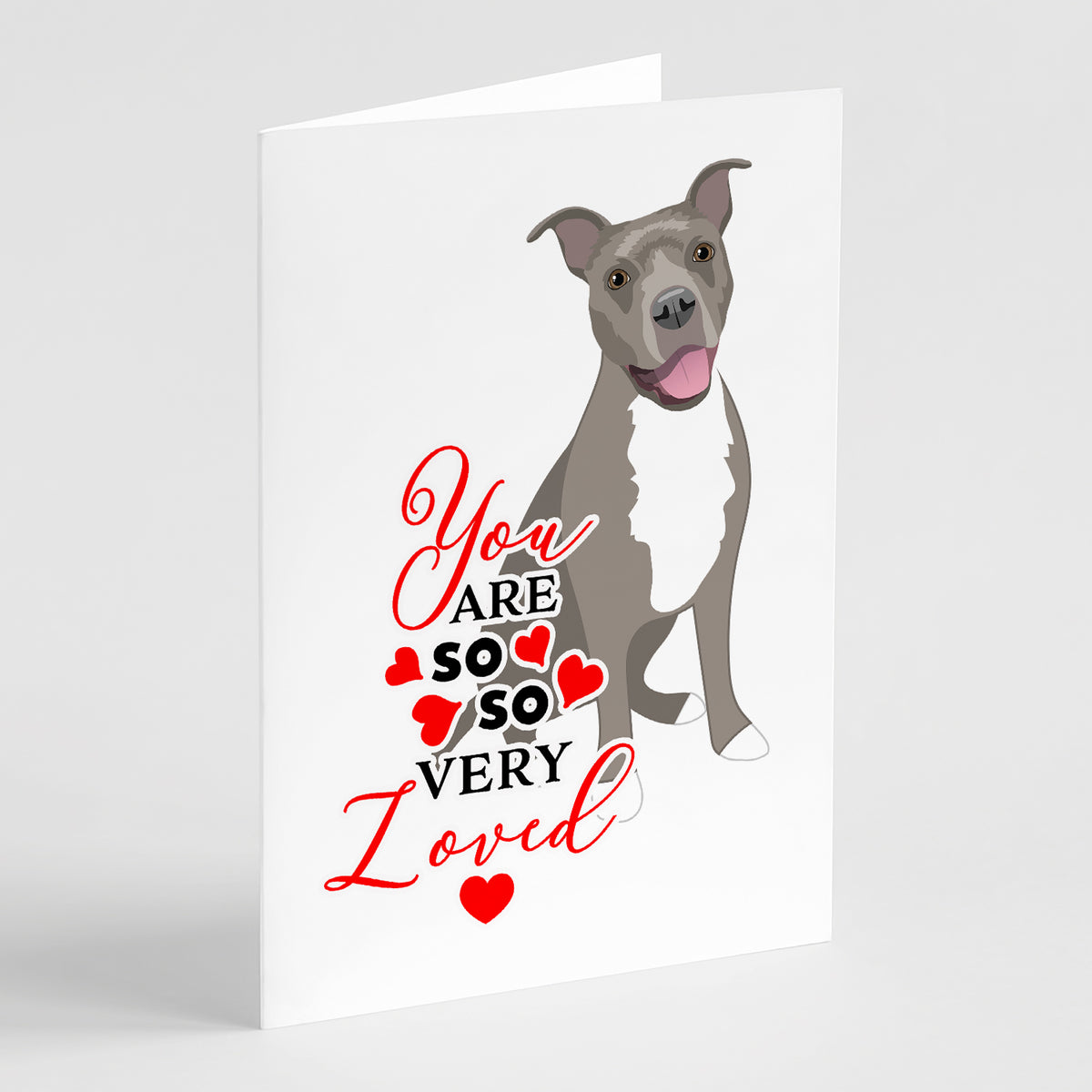 Buy this Pit Bull Blue #1 so Loved Greeting Cards and Envelopes Pack of 8