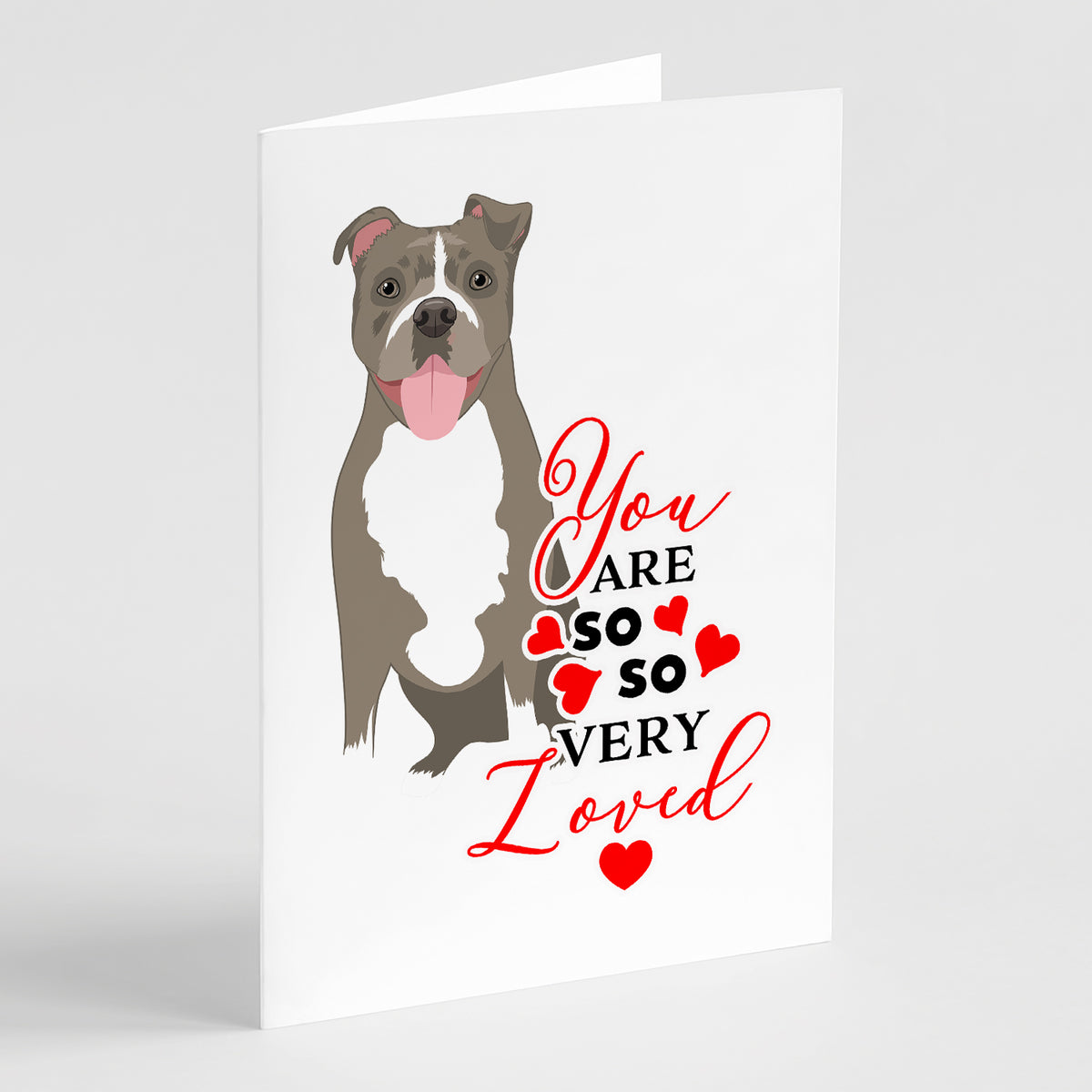 Buy this Pit Bull Blue #2 so Loved Greeting Cards and Envelopes Pack of 8