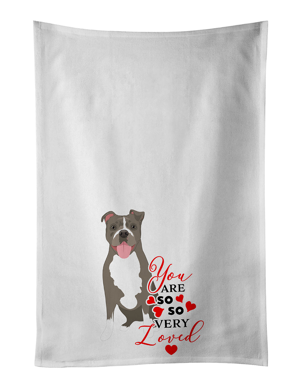 Buy this Pit Bull Blue #2 so Loved White Kitchen Towel Set of 2