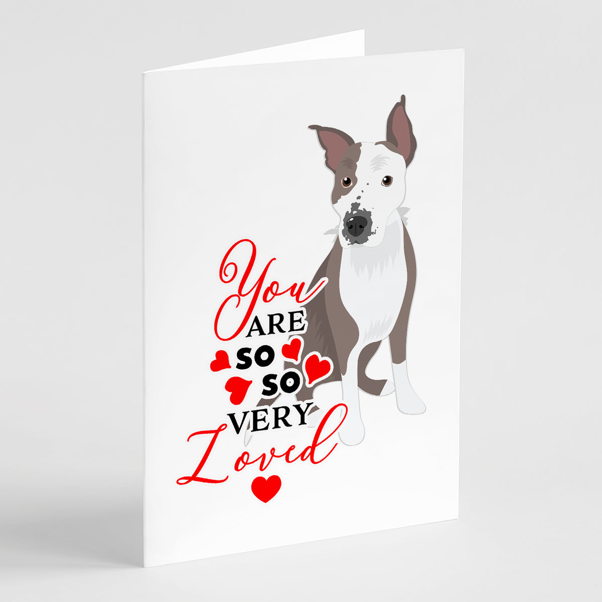 Buy this Pit Bull Blue #4 so Loved Greeting Cards and Envelopes Pack of 8