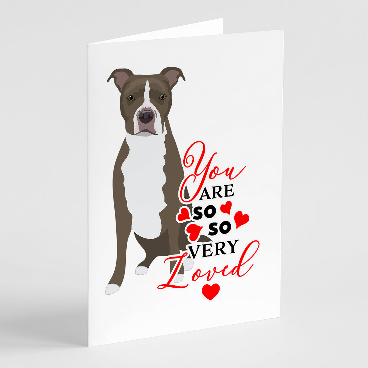 Buy this Pit Bull Blue #6 so Loved Greeting Cards and Envelopes Pack of 8