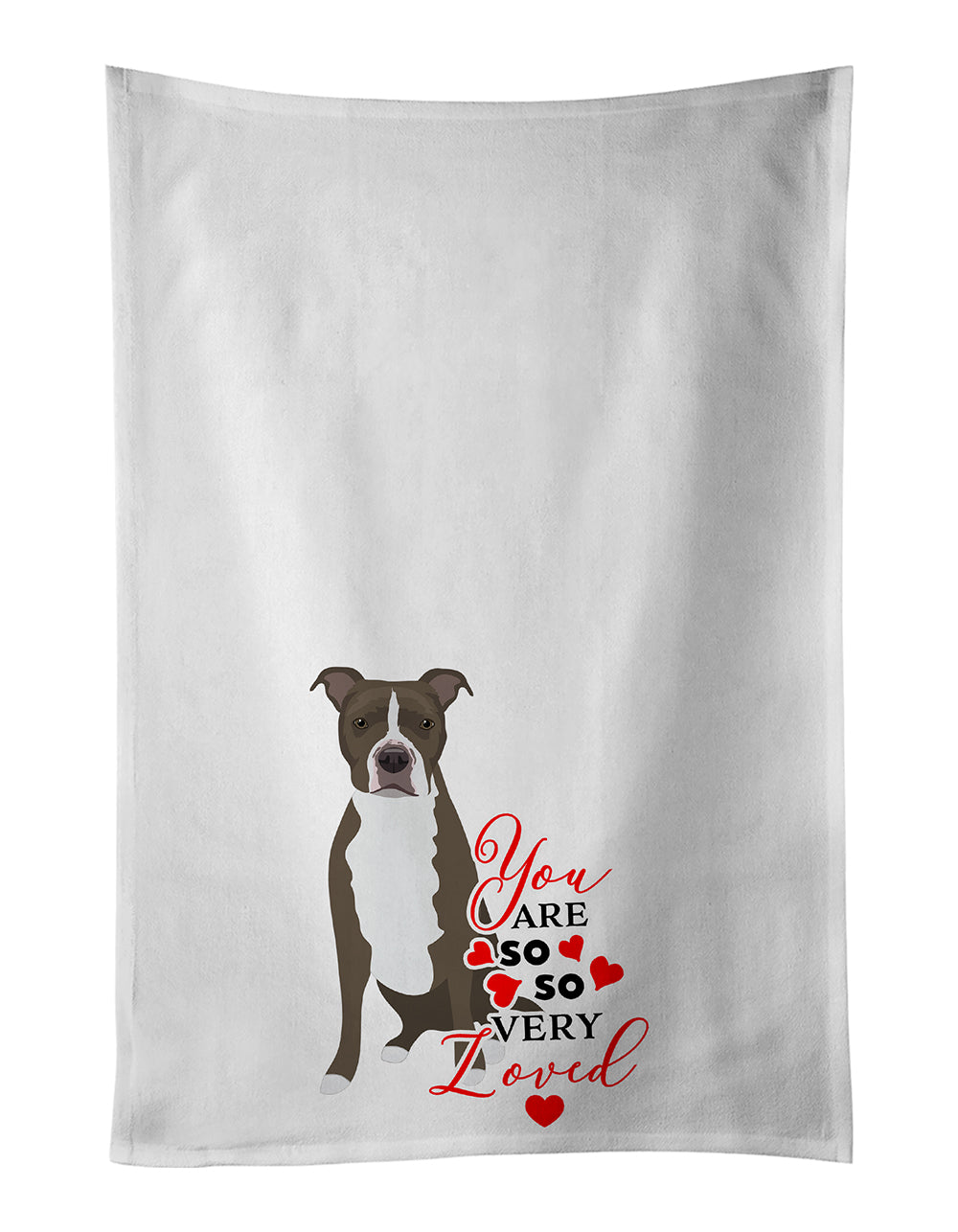 Buy this Pit Bull Blue #6 so Loved White Kitchen Towel Set of 2