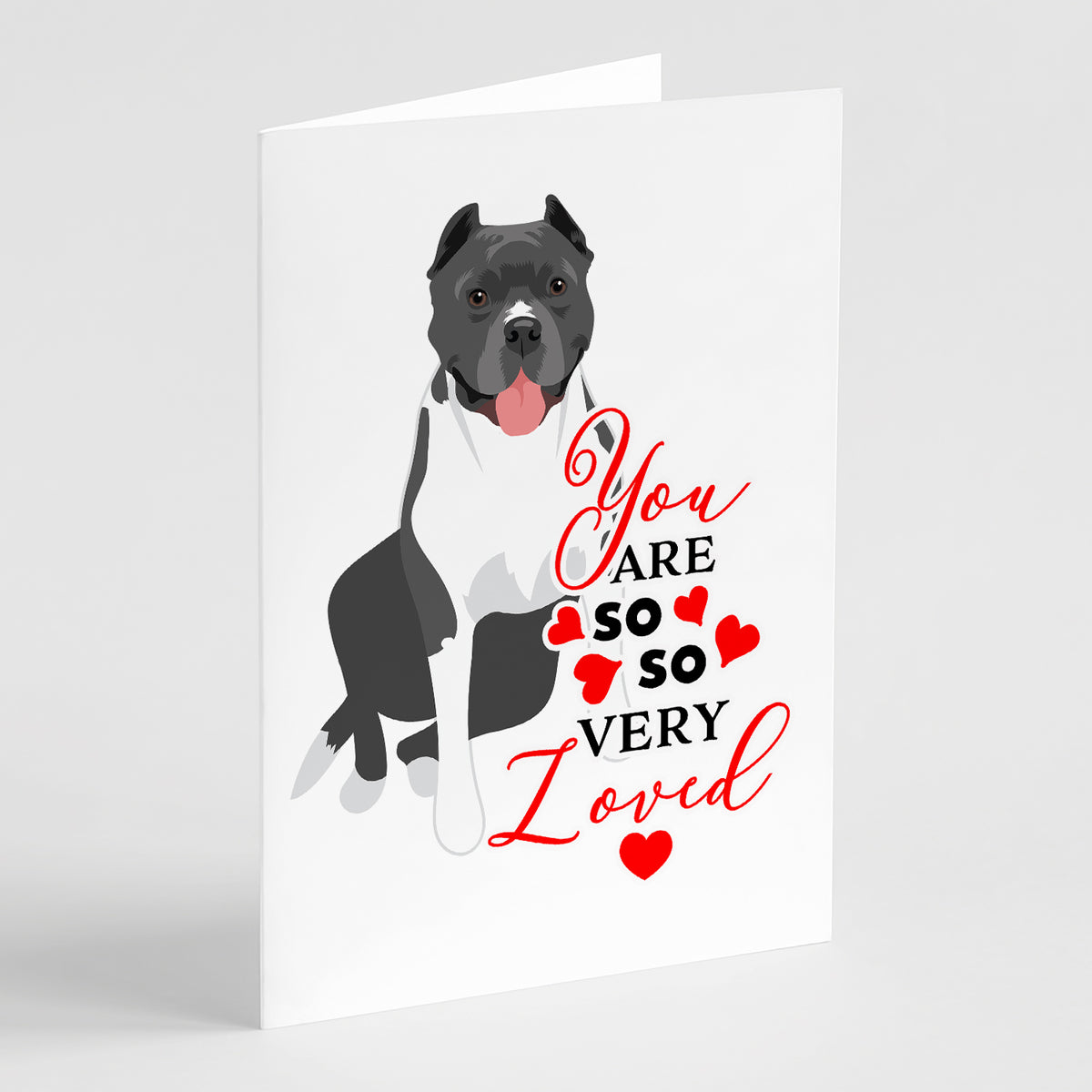 Buy this Pit Bull Blue #7 so Loved Greeting Cards and Envelopes Pack of 8