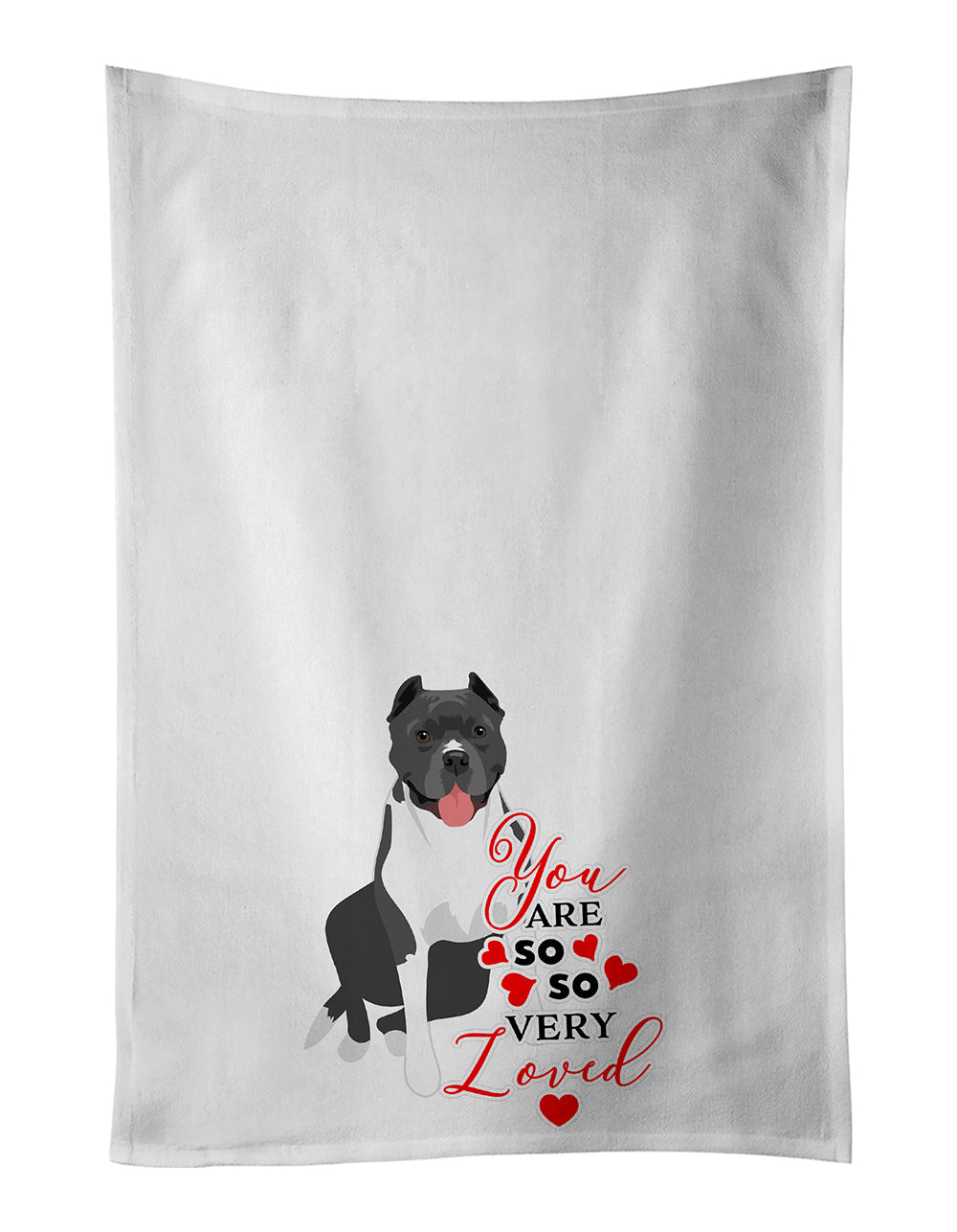Buy this Pit Bull Blue #7 so Loved White Kitchen Towel Set of 2