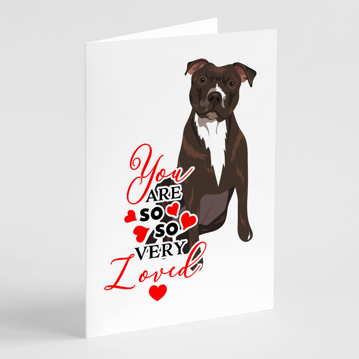 Buy this Pit Bull Brindle #2 so Loved Greeting Cards and Envelopes Pack of 8