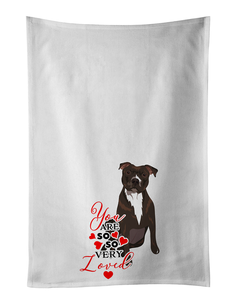Buy this Pit Bull Brindle #2 so Loved White Kitchen Towel Set of 2