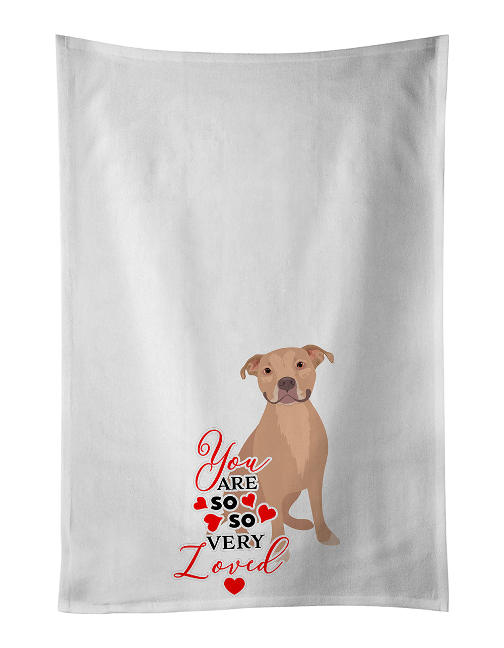 Buy this Pit Bull Fawn #1 so Loved White Kitchen Towel Set of 2