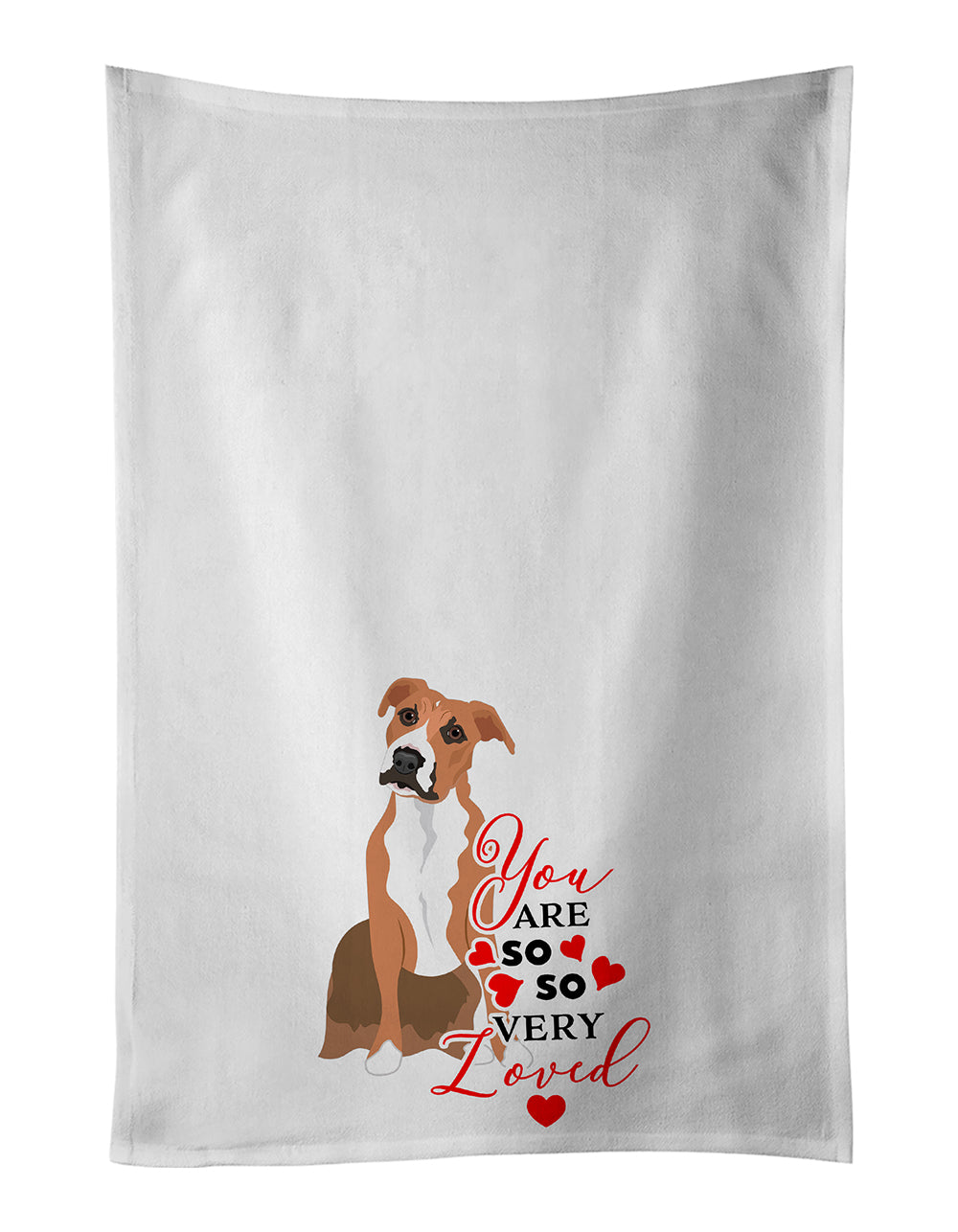 Buy this Pit Bull Fawn #3 so Loved White Kitchen Towel Set of 2