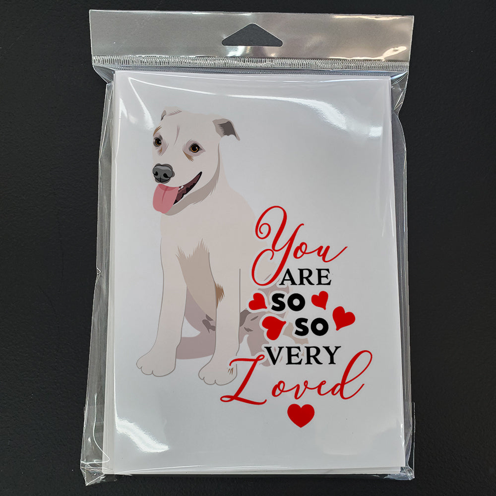 Pit Bull Puppy so Loved Greeting Cards and Envelopes Pack of 8 - the-store.com