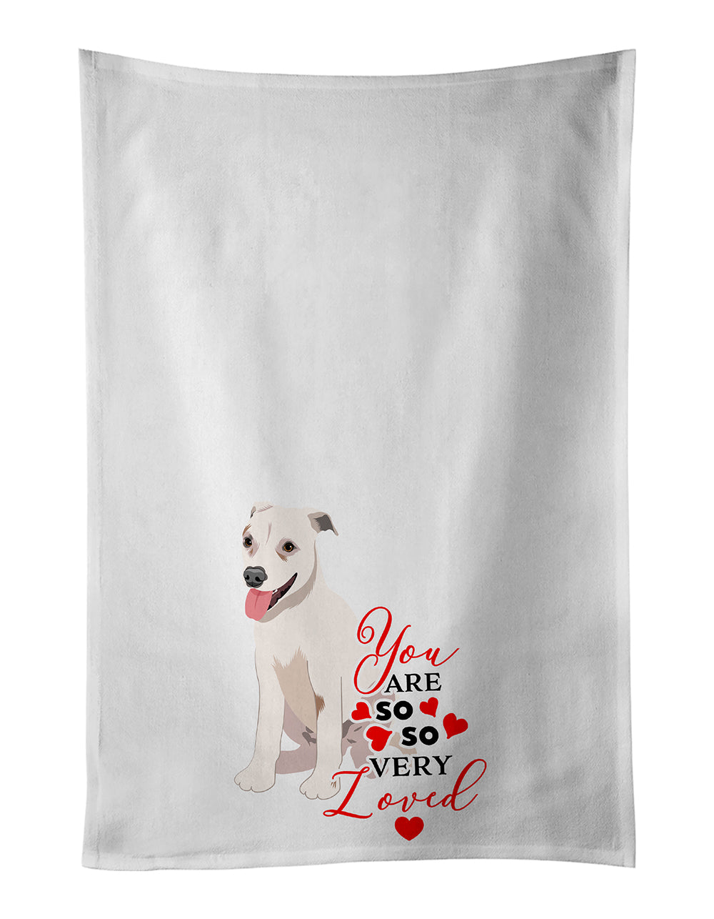 Buy this Pit Bull Puppy so Loved White Kitchen Towel Set of 2