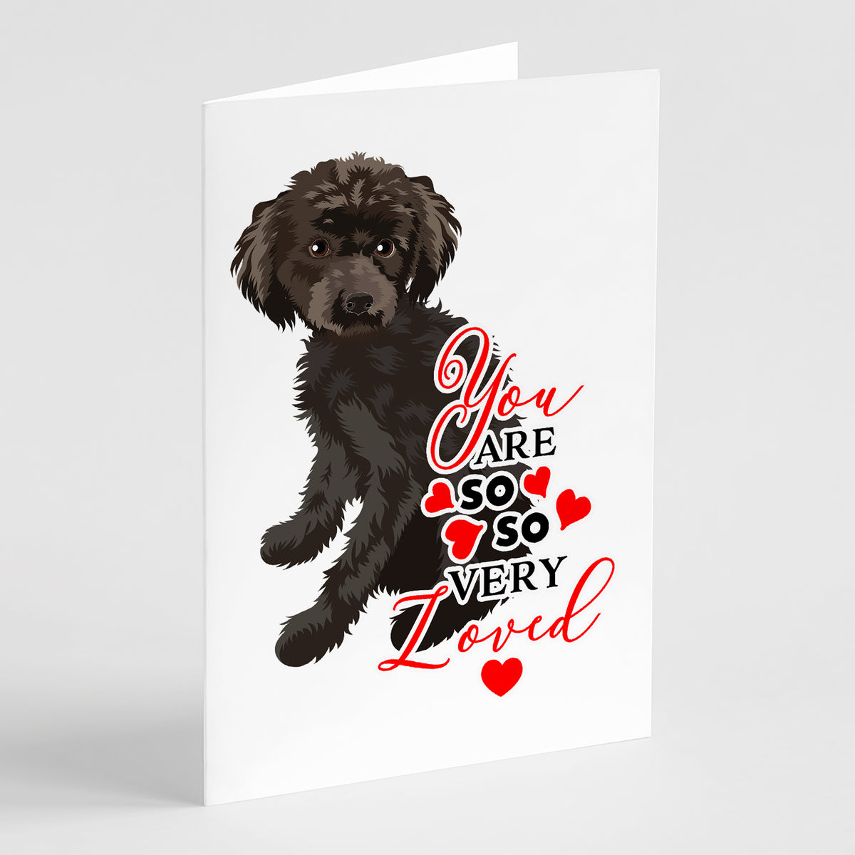 Buy this Poodle Toy Brown so Loved Greeting Cards and Envelopes Pack of 8