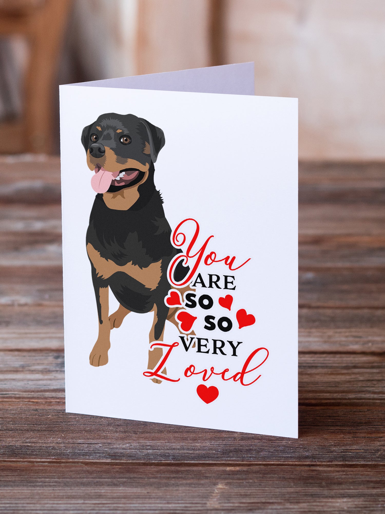 Buy this Rottweiler Black and Tan #1 so Loved Greeting Cards and Envelopes Pack of 8