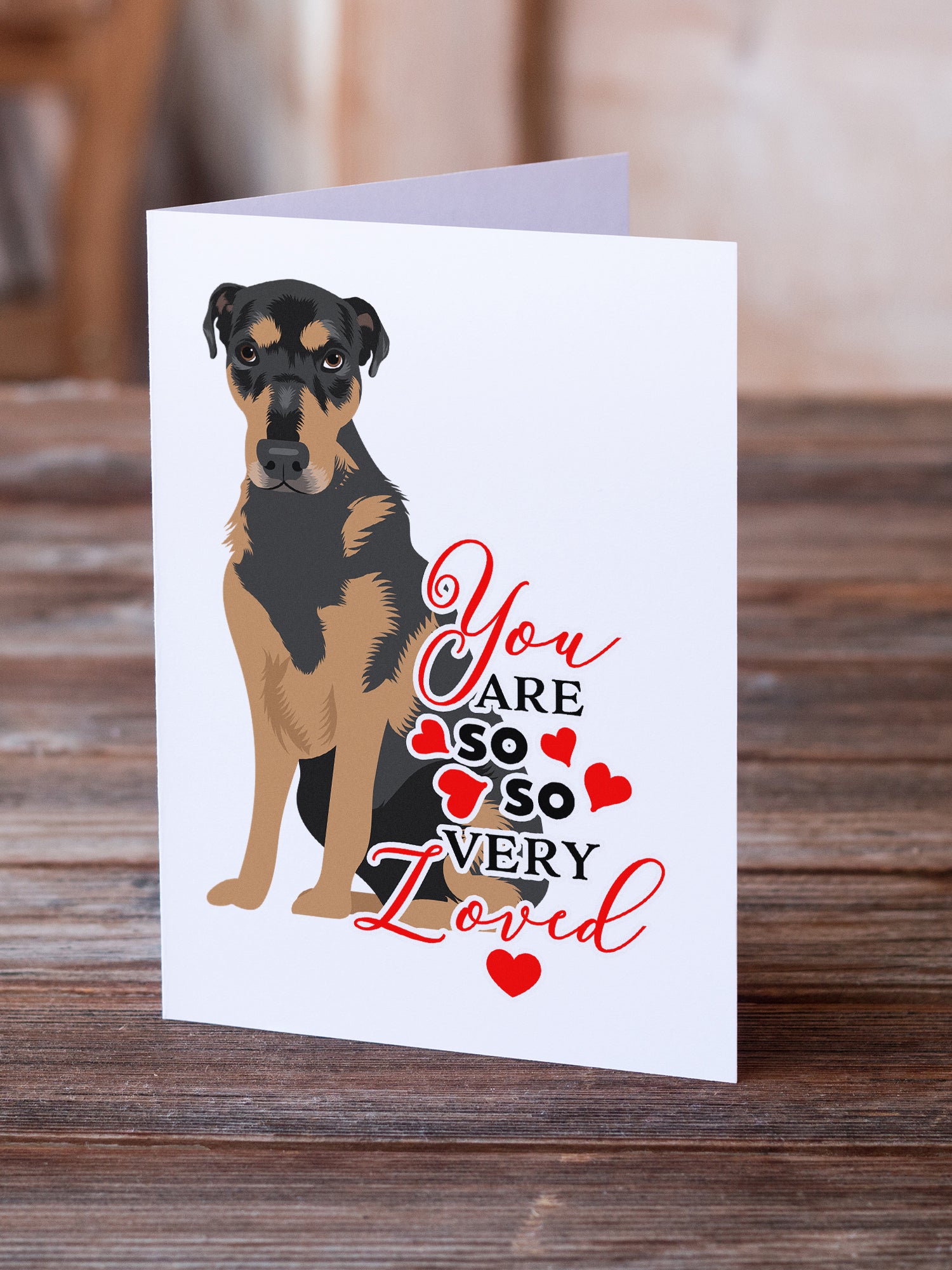 Buy this Rottweiler Black and Tan #2 so Loved Greeting Cards and Envelopes Pack of 8