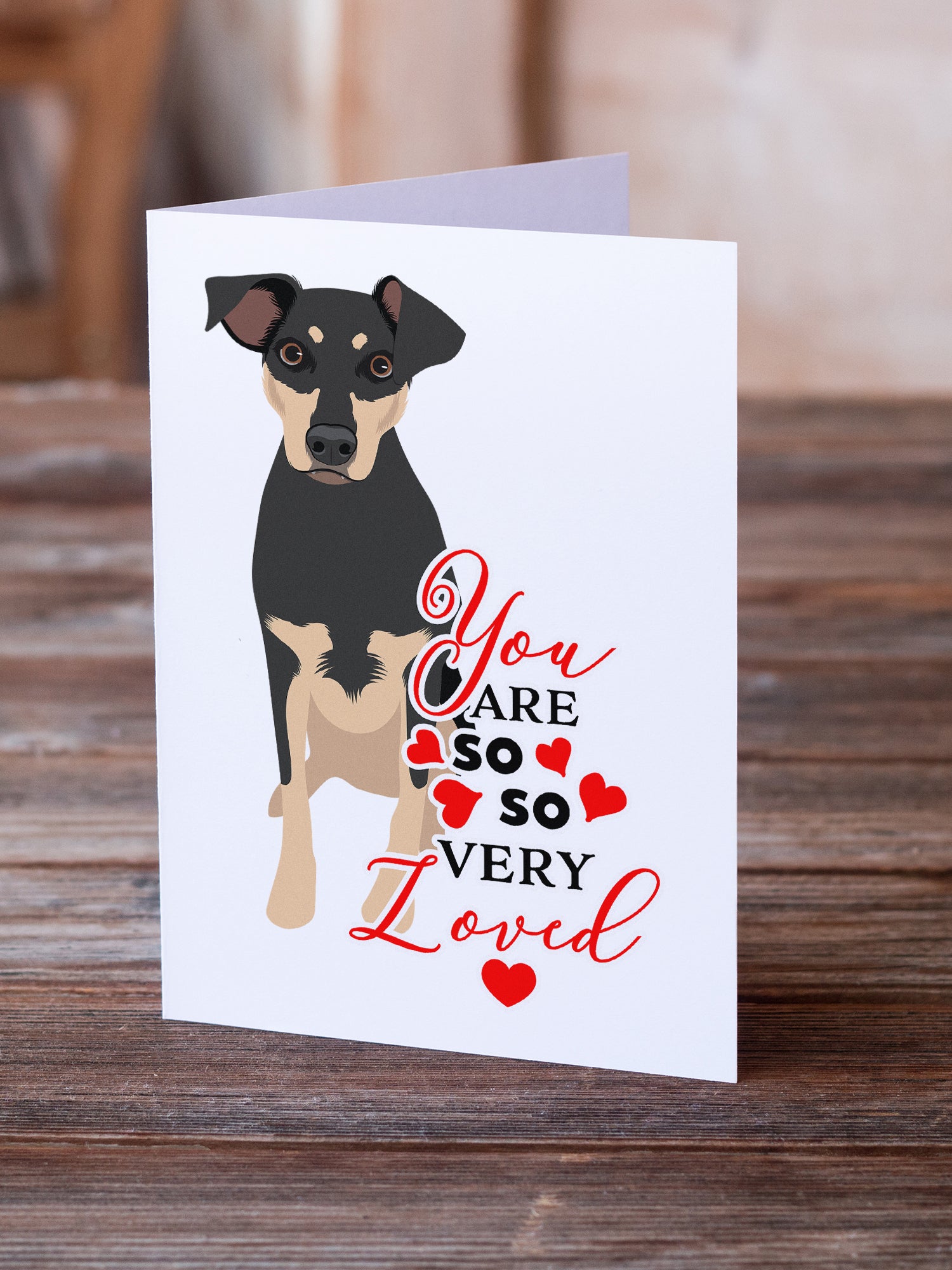 Rottweiler Black and Tan #3 so Loved Greeting Cards and Envelopes Pack of 8 - the-store.com