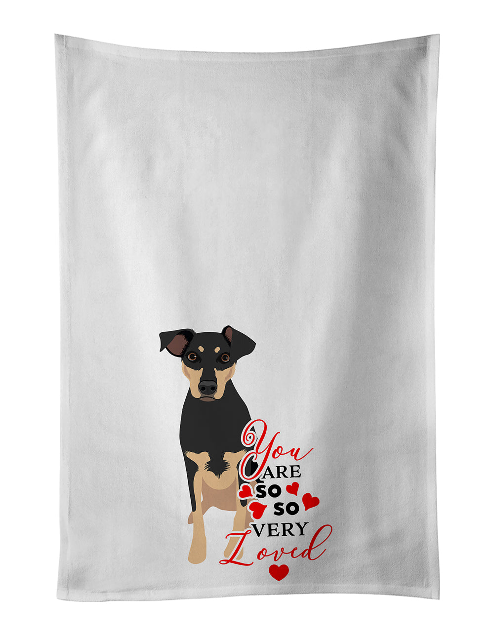 Buy this Rottweiler Black and Tan #3 so Loved White Kitchen Towel Set of 2
