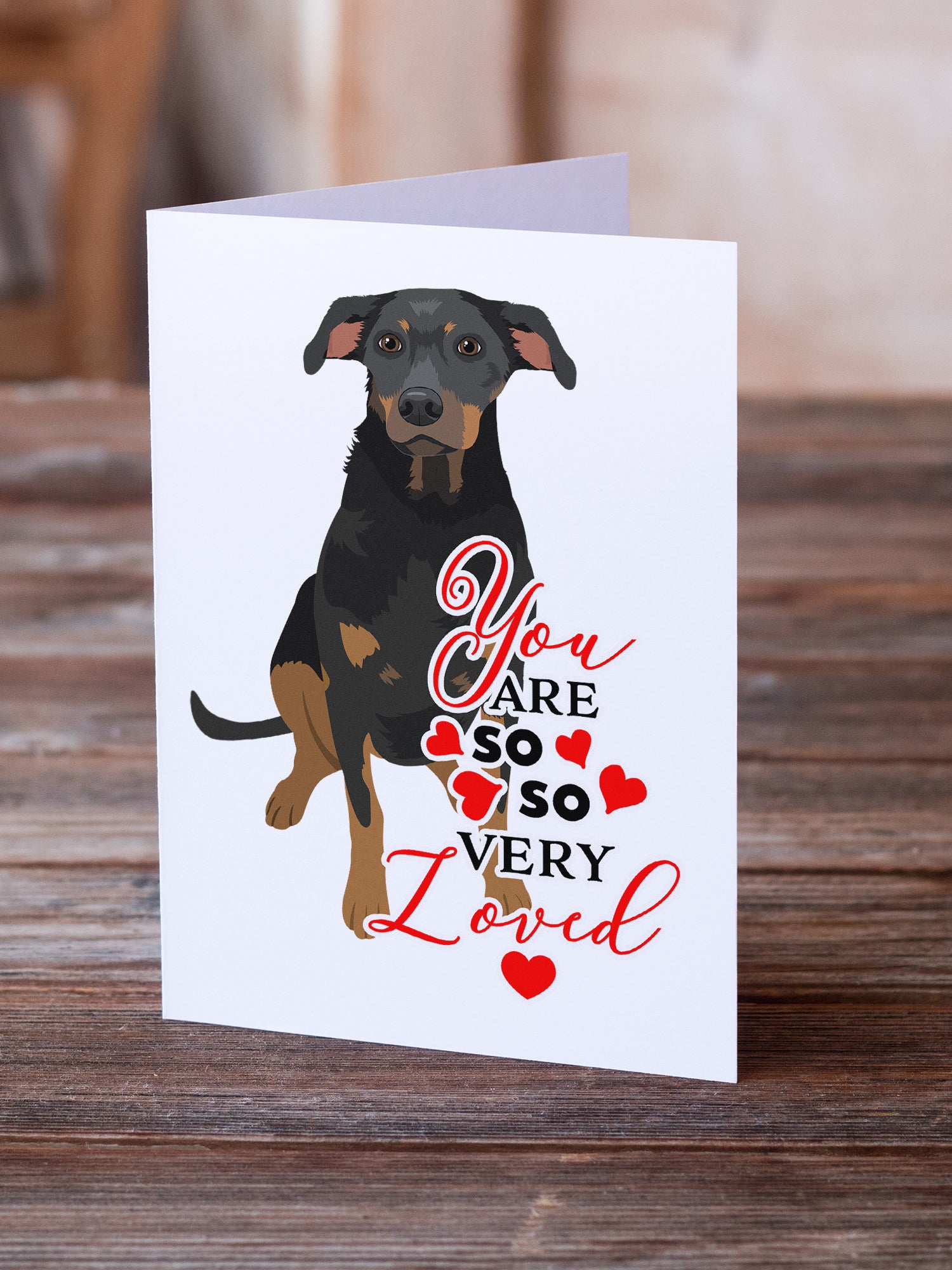 Buy this Rottweiler Black and Tan #5 so Loved Greeting Cards and Envelopes Pack of 8