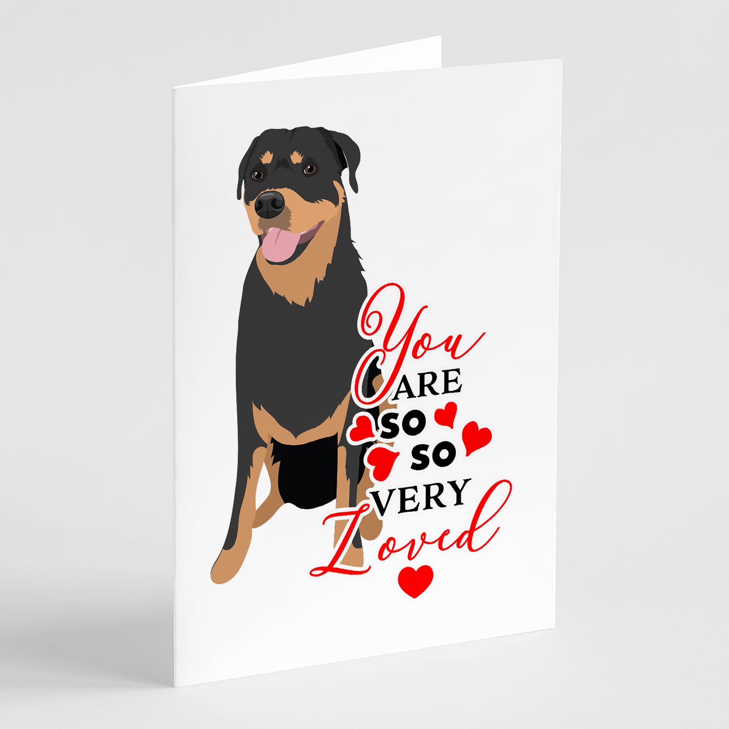 Buy this Rottweiler Black and Tan #7 so Loved Greeting Cards and Envelopes Pack of 8