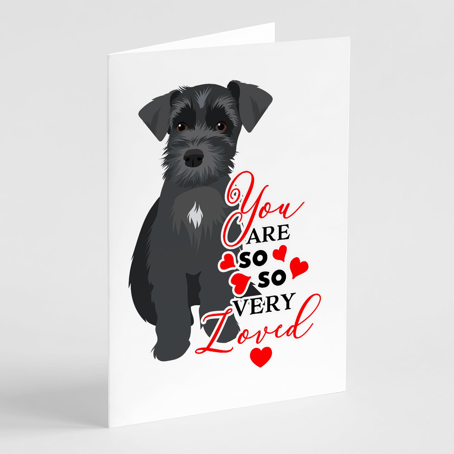 Buy this Schnauzer Black #1 so Loved Greeting Cards and Envelopes Pack of 8
