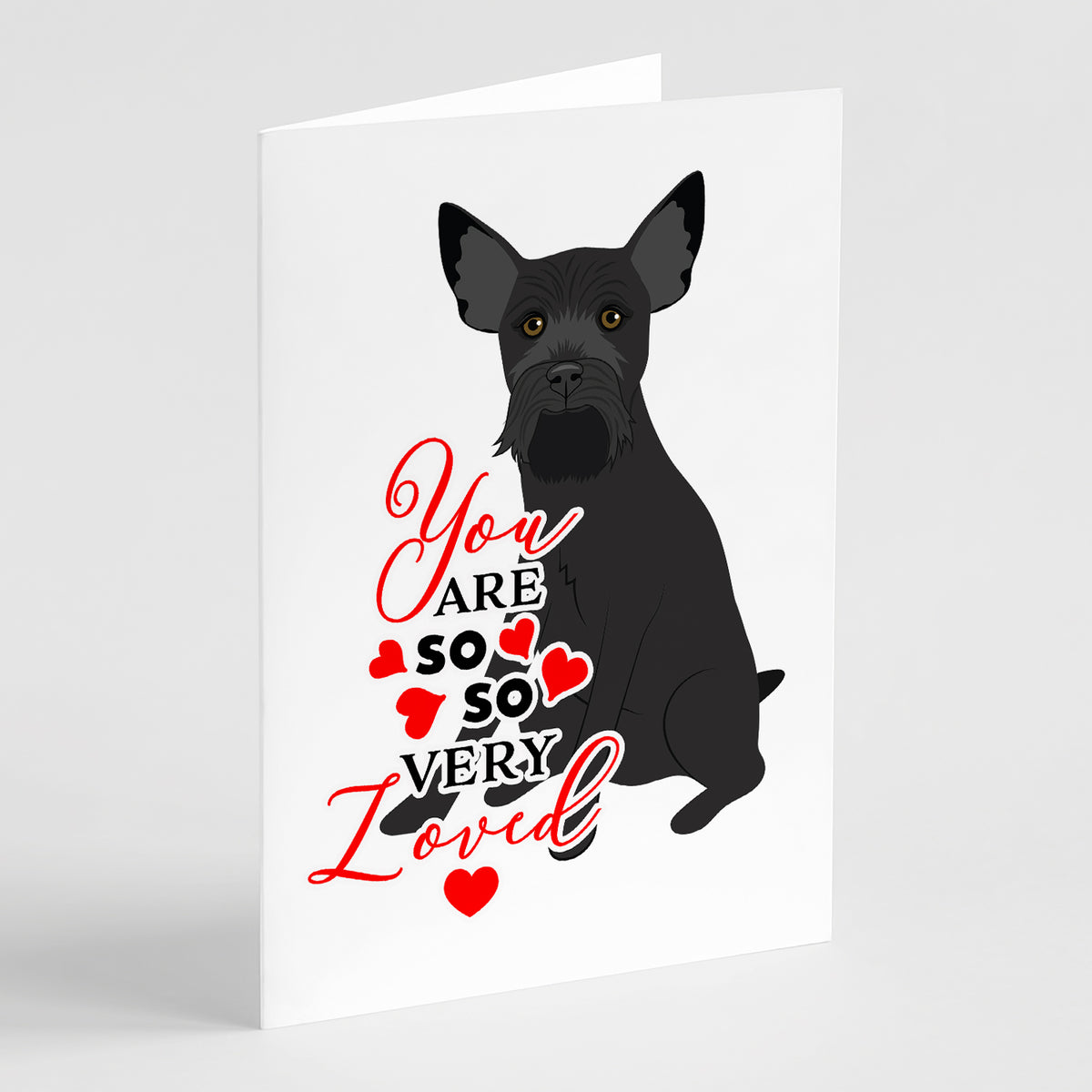 Buy this Schnauzer Black #2 so Loved Greeting Cards and Envelopes Pack of 8