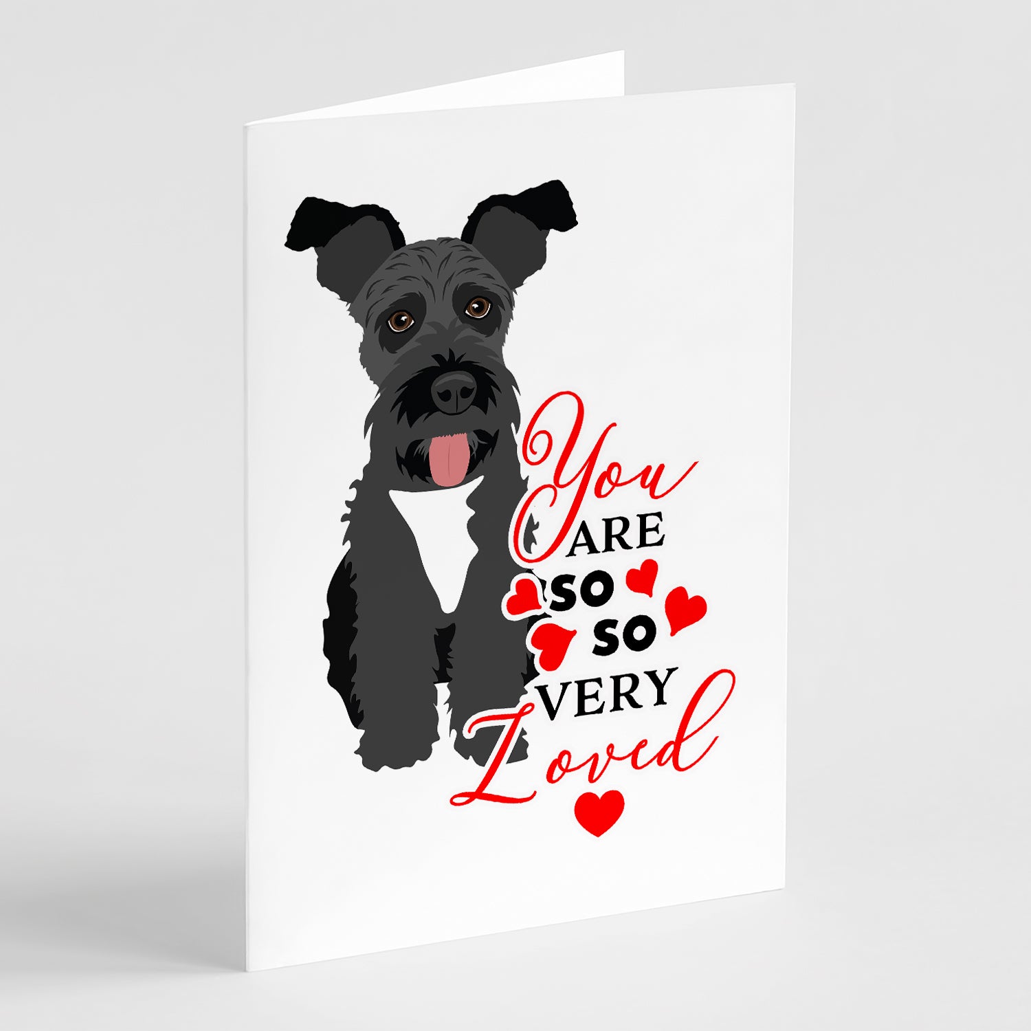 Buy this Schnauzer Black #3 so Loved Greeting Cards and Envelopes Pack of 8