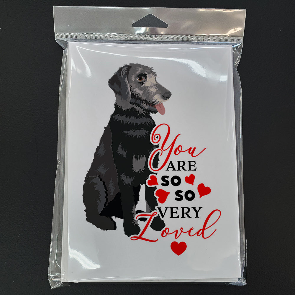 Schnauzer Black and Tan so Loved Greeting Cards and Envelopes Pack of 8 - the-store.com