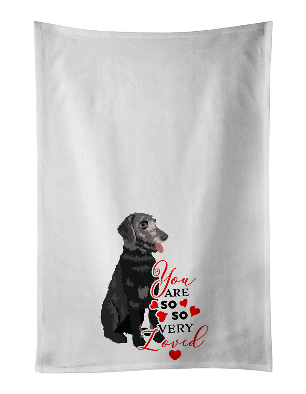 Buy this Schnauzer Black and Tan so Loved White Kitchen Towel Set of 2