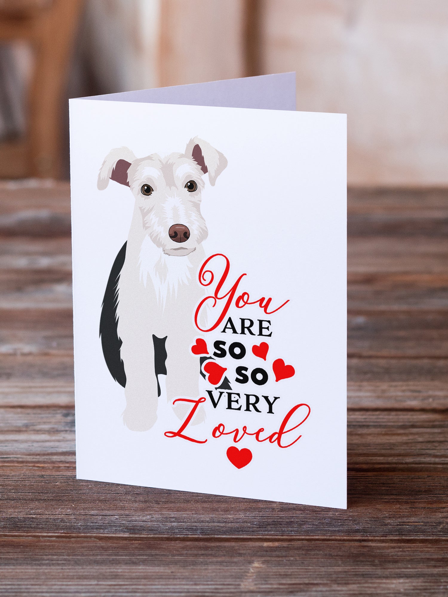 Schnauzer Parti so Loved Greeting Cards and Envelopes Pack of 8 - the-store.com