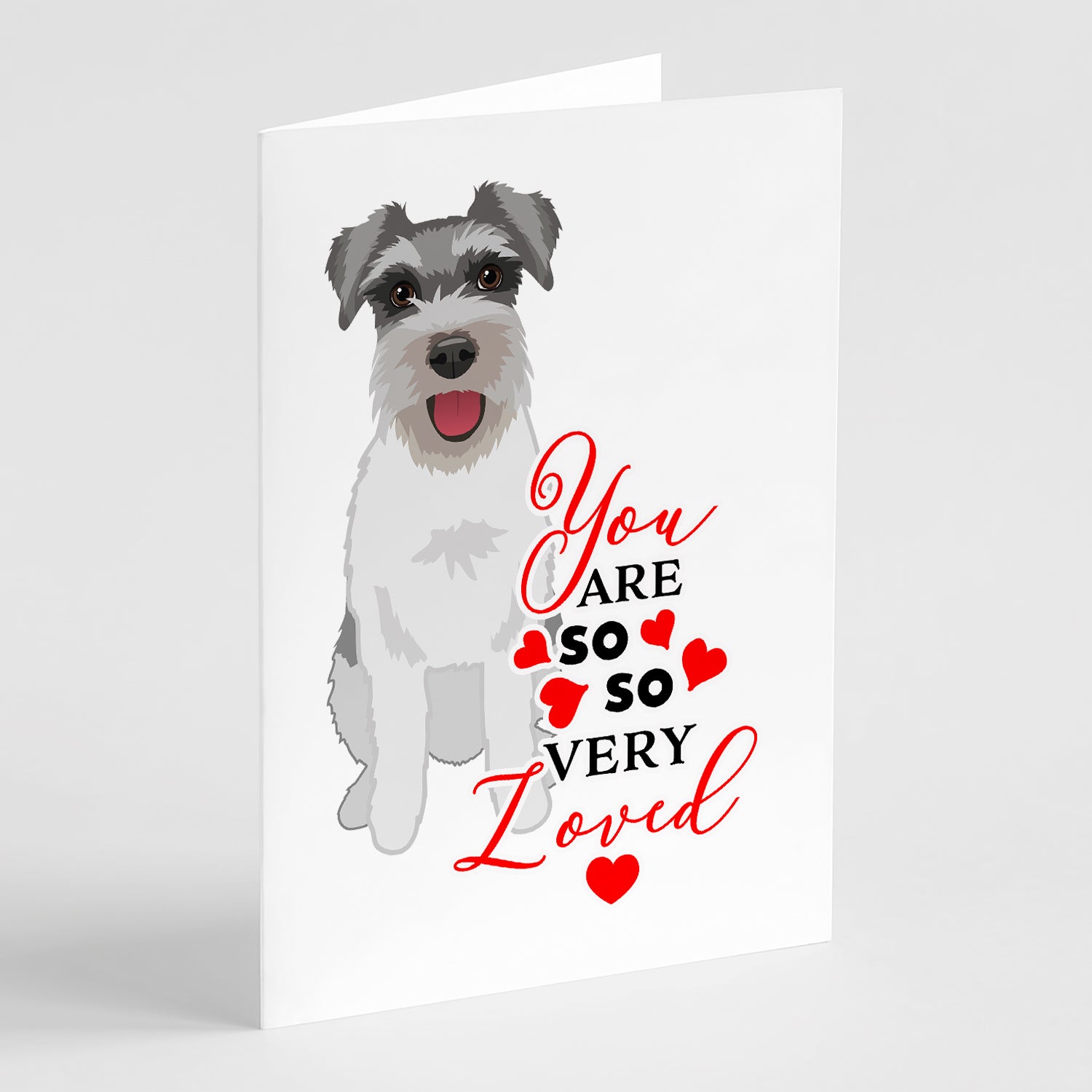 Buy this Schnauzer Salt and Pepper #3 so Loved Greeting Cards and Envelopes Pack of 8
