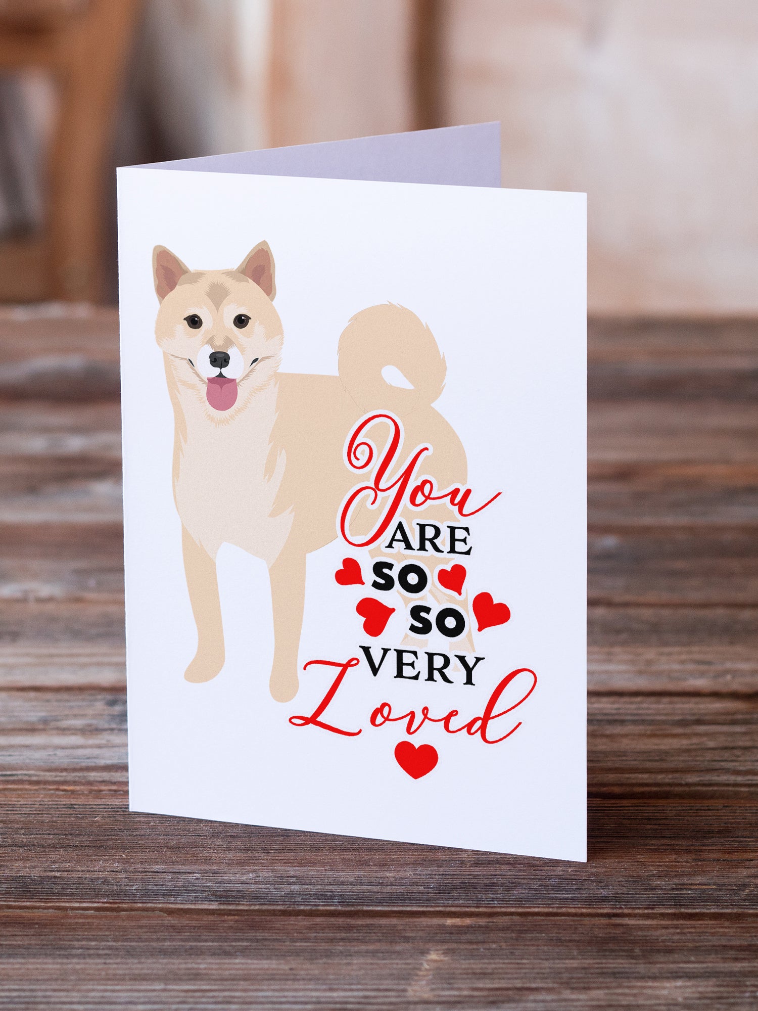 Shiba Inu Cream #1 so Loved Greeting Cards and Envelopes Pack of 8 - the-store.com