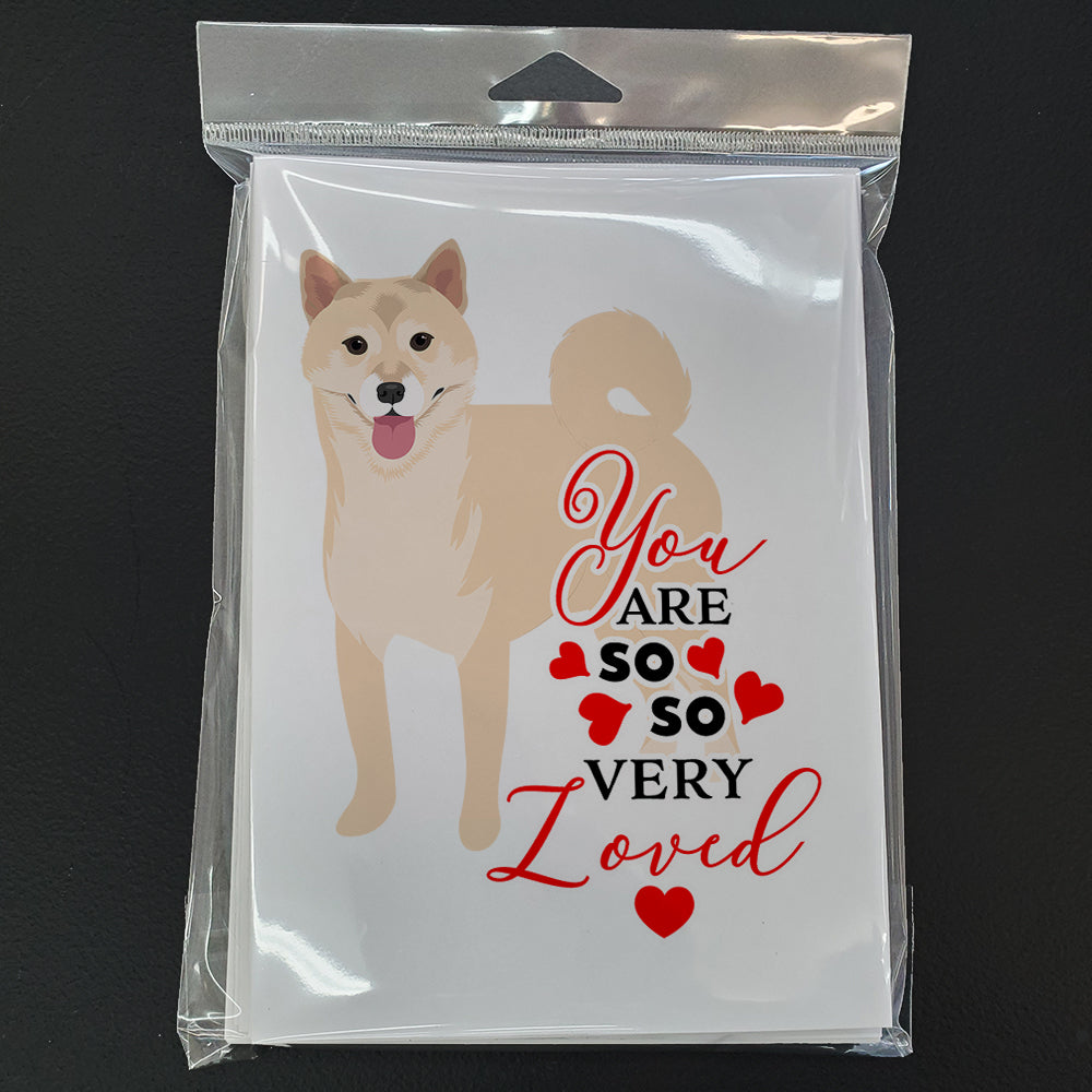 Shiba Inu Cream #1 so Loved Greeting Cards and Envelopes Pack of 8 - the-store.com