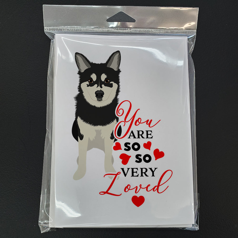 Shiba Inu Husky Mix so Loved Greeting Cards and Envelopes Pack of 8 - the-store.com