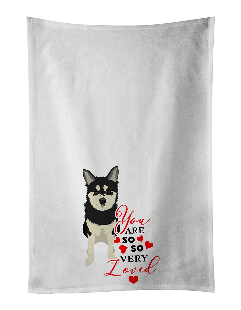 Buy this Shiba Inu Husky Mix so Loved White Kitchen Towel Set of 2
