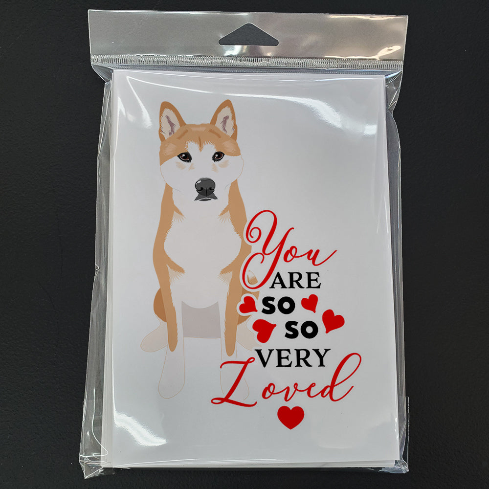 Shiba Inu Red #1 so Loved Greeting Cards and Envelopes Pack of 8 - the-store.com