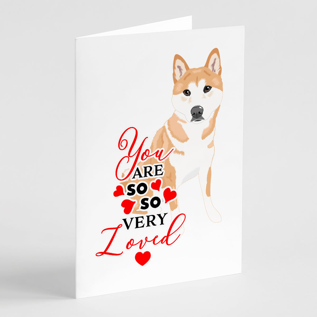Buy this Shiba Inu Red #2 so Loved Greeting Cards and Envelopes Pack of 8