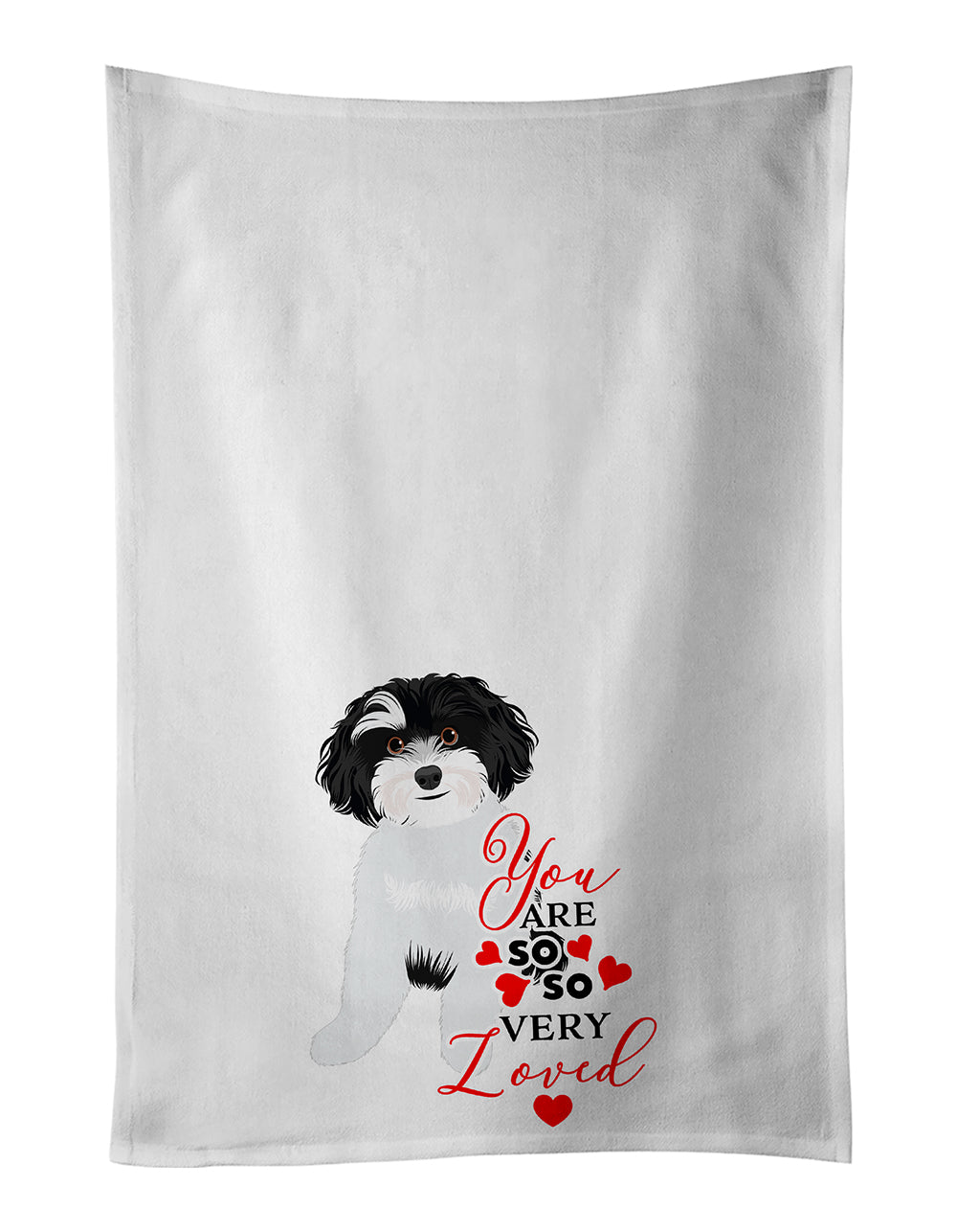 Buy this Shih-Tzu Black and White #1 so Loved White Kitchen Towel Set of 2