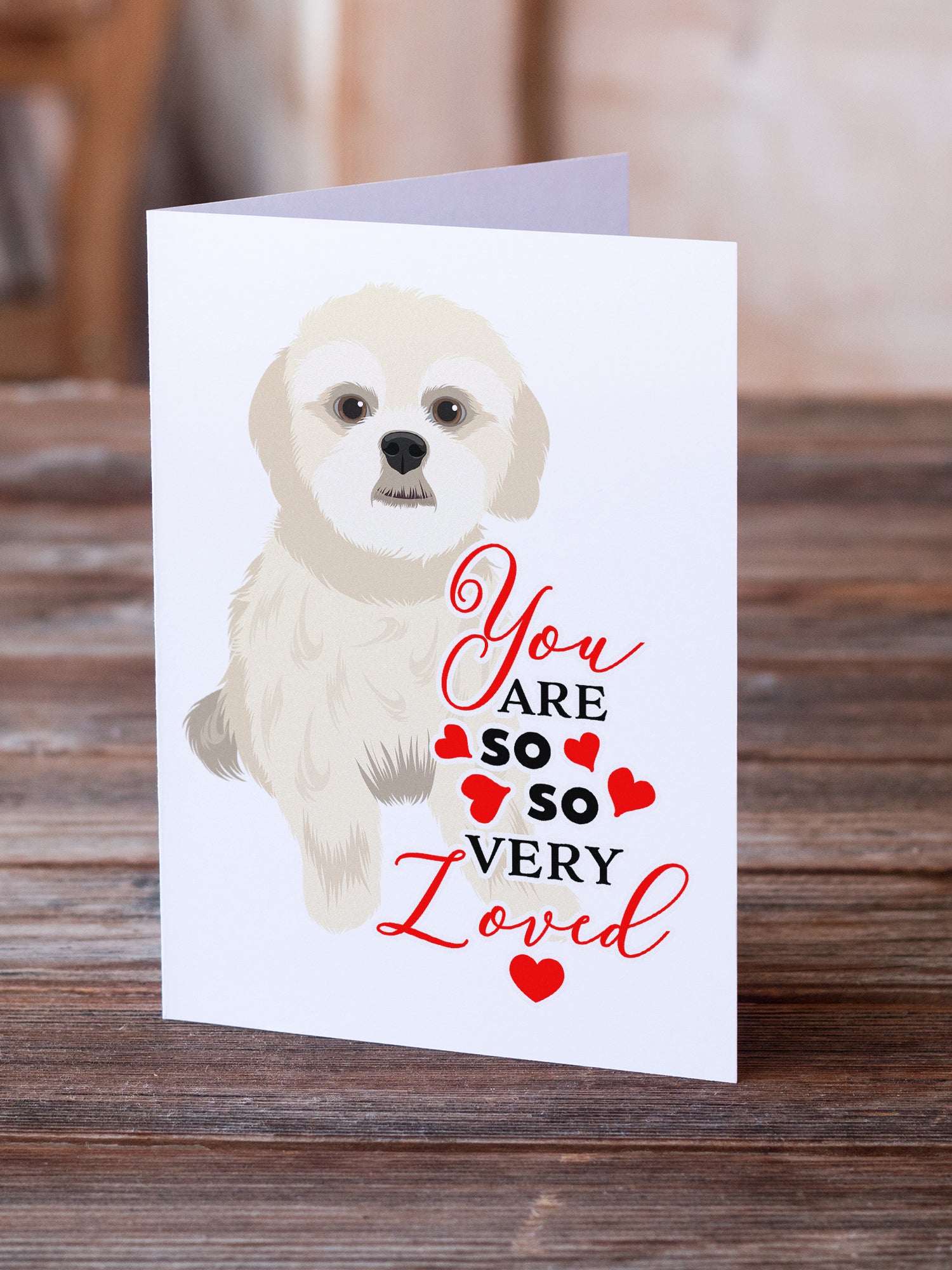 Buy this Shih-Tzu Gold #3 so Loved Greeting Cards and Envelopes Pack of 8