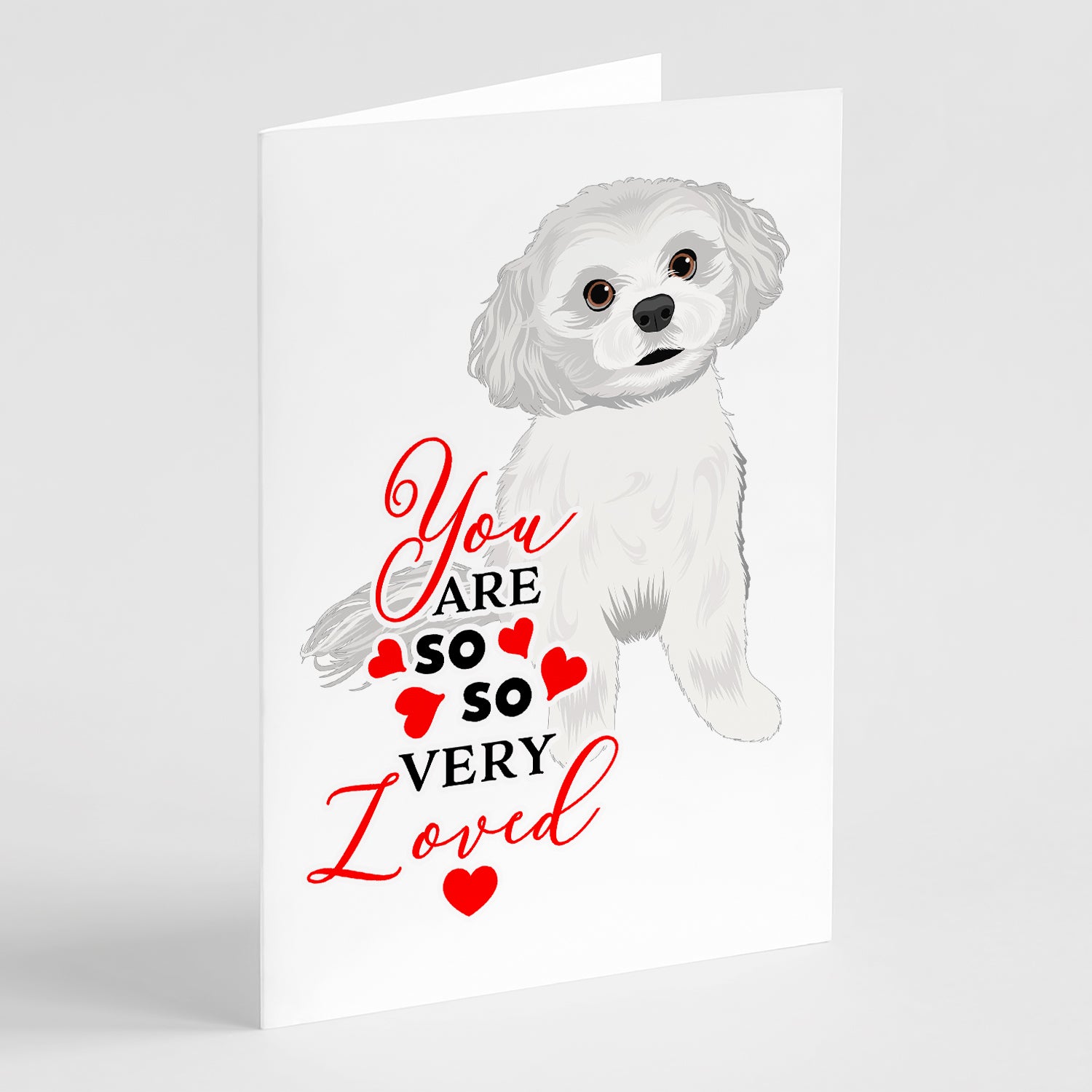 Buy this Shih-Tzu Silver and White #1 so Loved Greeting Cards and Envelopes Pack of 8