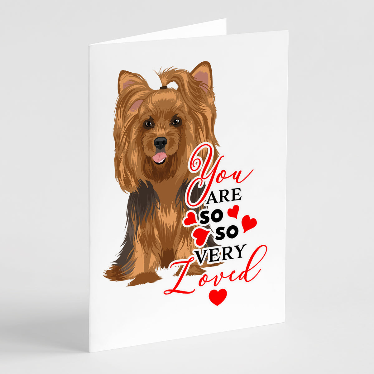 Buy this Yorkie Black and Gold #1 so Loved Greeting Cards and Envelopes Pack of 8