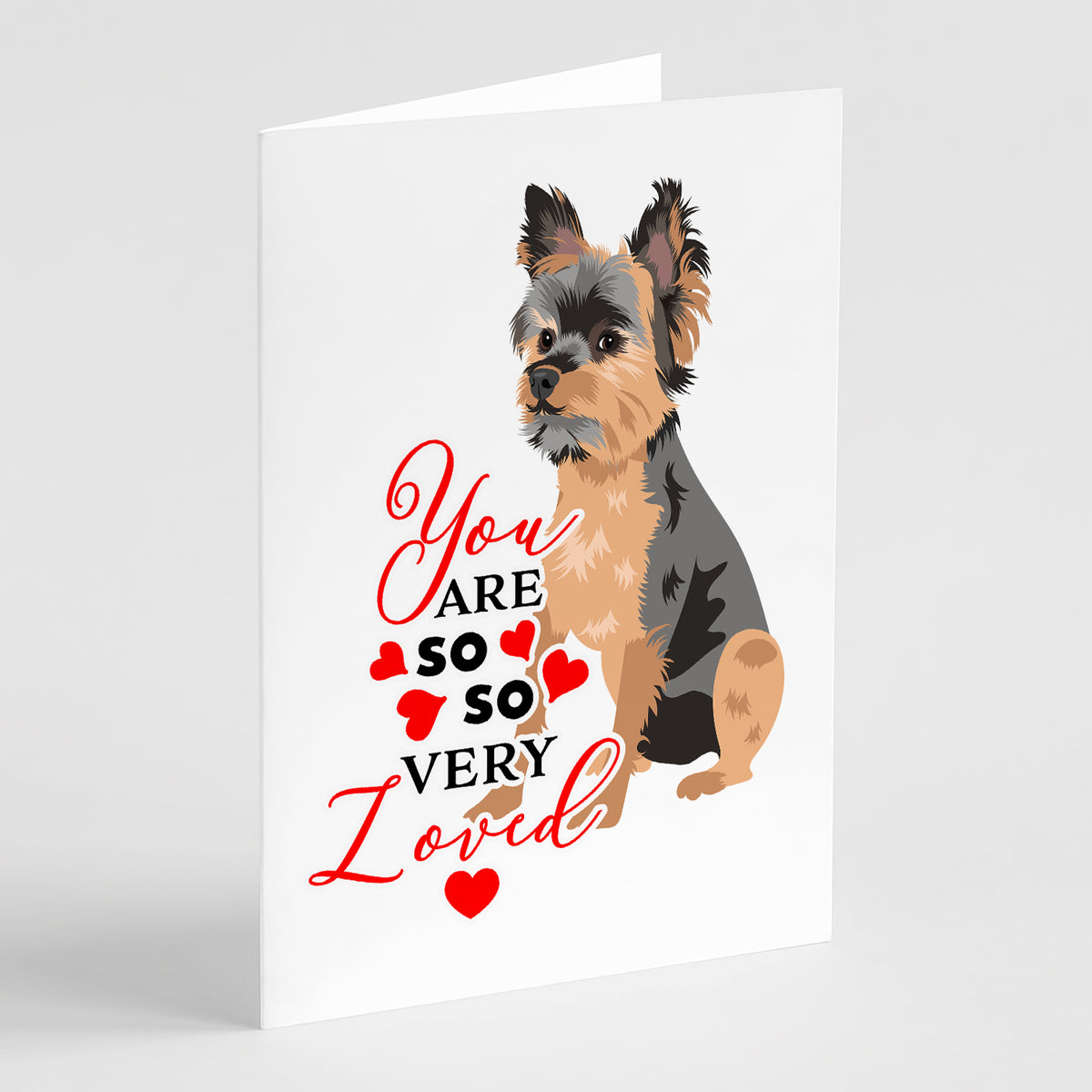 Buy this Yorkie Black and Gold #2 so Loved Greeting Cards and Envelopes Pack of 8
