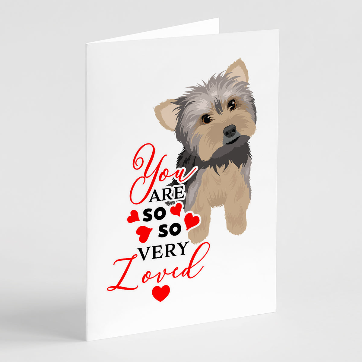 Buy this Yorkie Blue and Tan #2 so Loved Greeting Cards and Envelopes Pack of 8