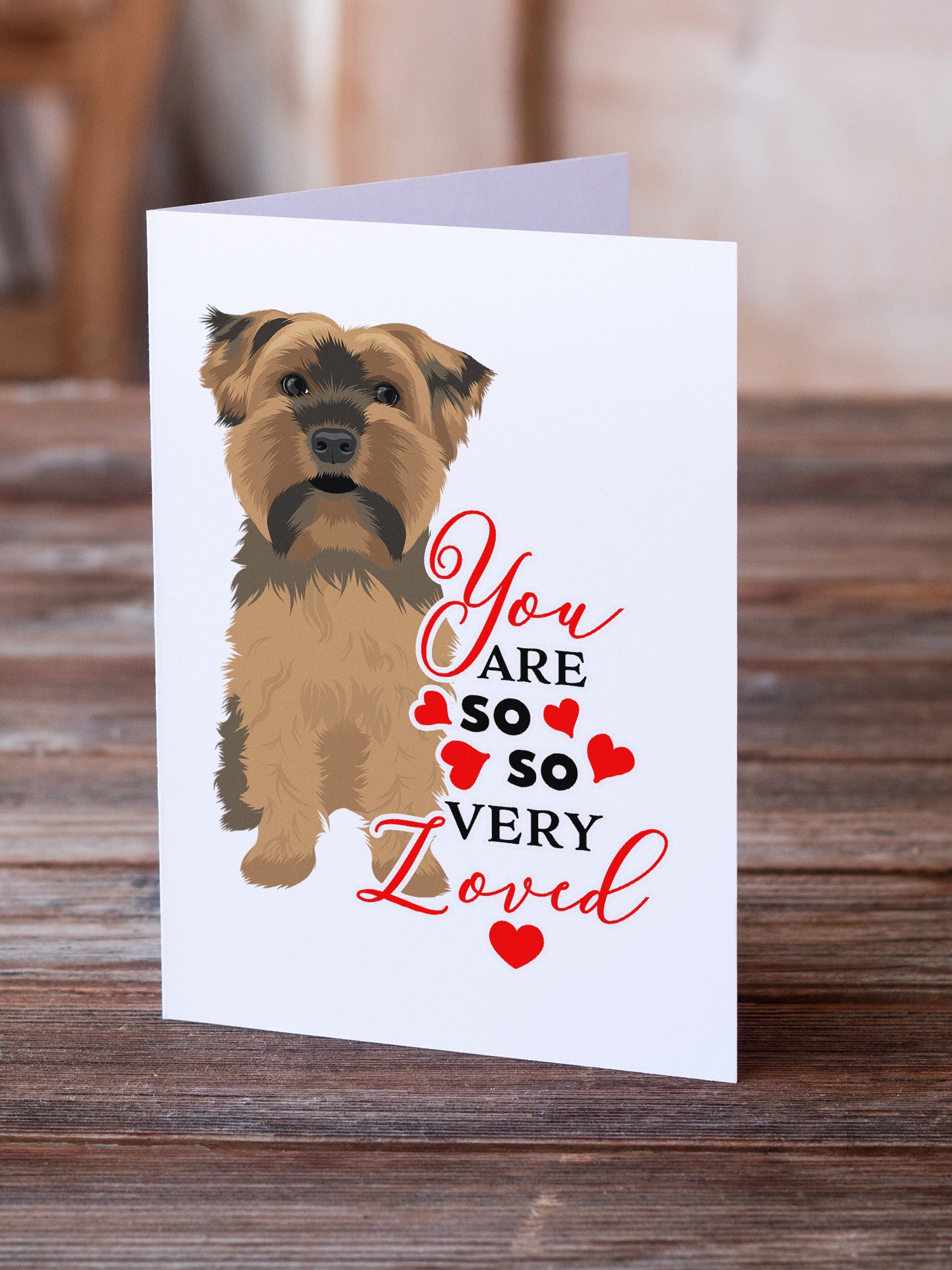 Yorkie Chocolate #1 so Loved Greeting Cards and Envelopes Pack of 8 - the-store.com