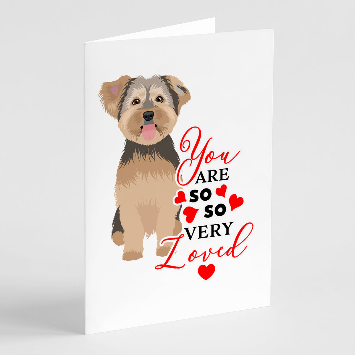Buy this Yorkie Chocolate #2 so Loved Greeting Cards and Envelopes Pack of 8