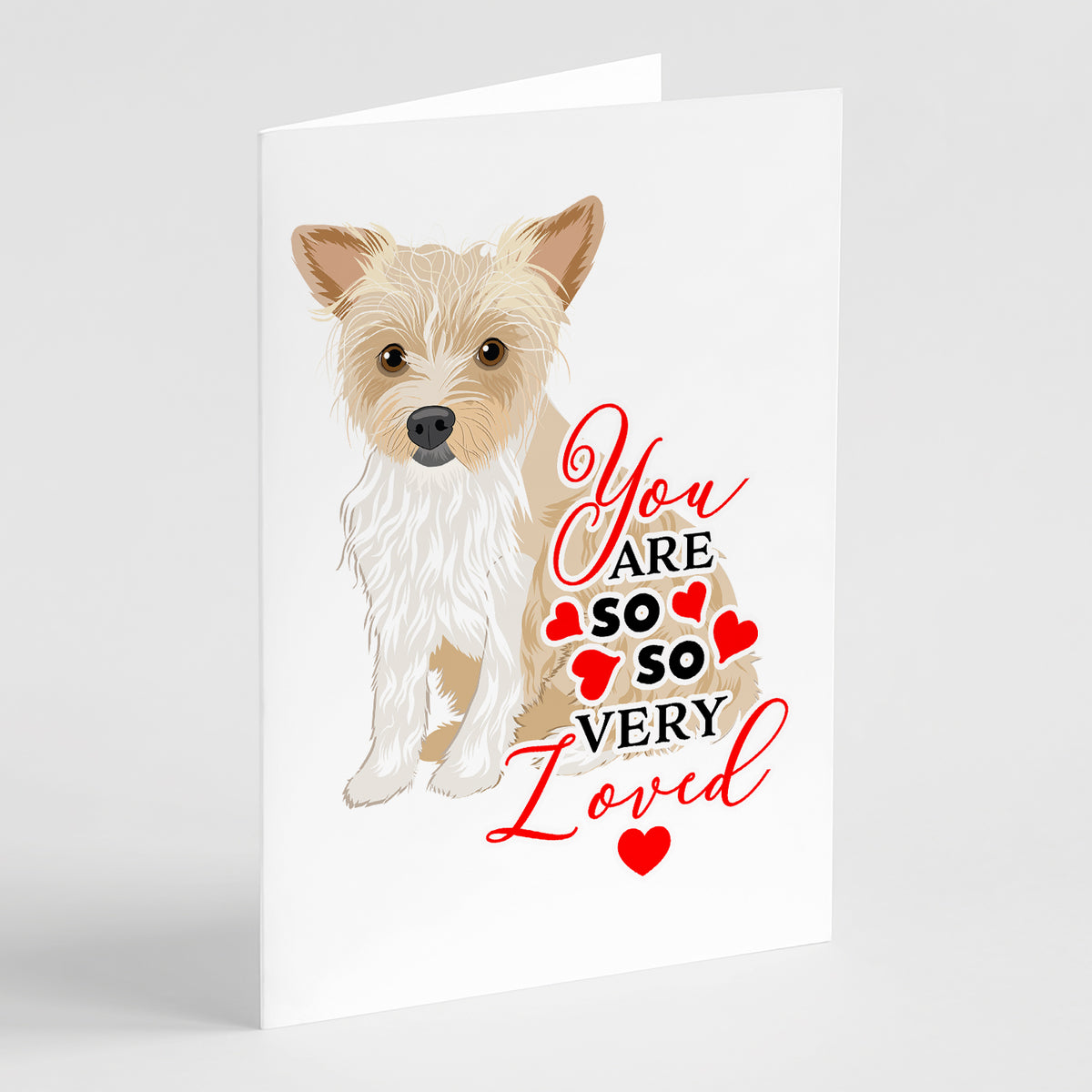 Buy this Yorkie Parti so Loved Greeting Cards and Envelopes Pack of 8