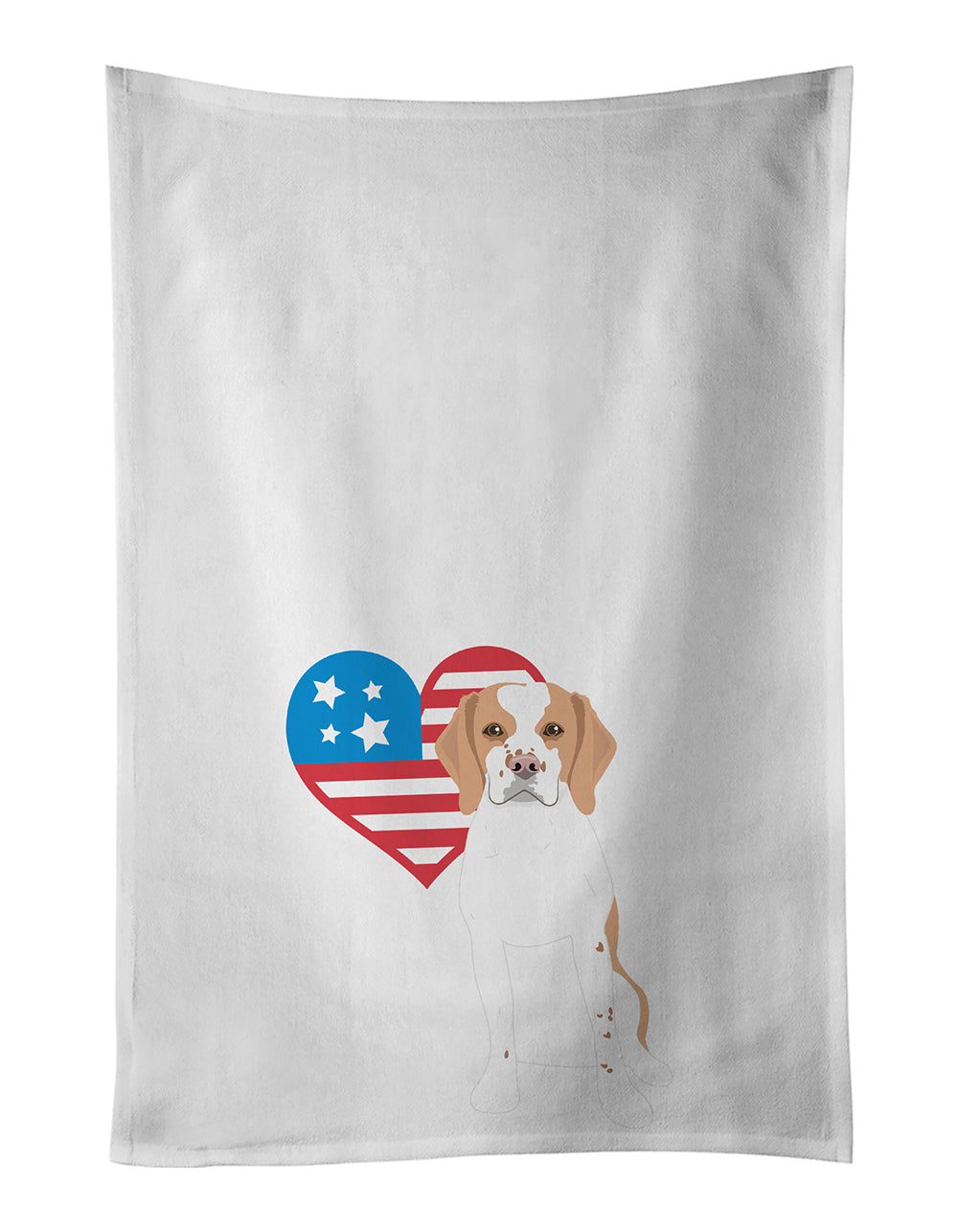 Buy this Beagle Red and White Red Ticked #1 Patriotic White Kitchen Towel Set of 2
