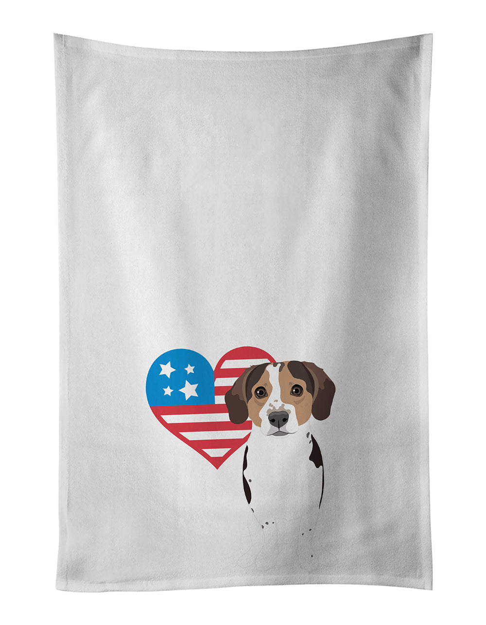 Buy this Beagle Tricolor Ticked Patriotic White Kitchen Towel Set of 2