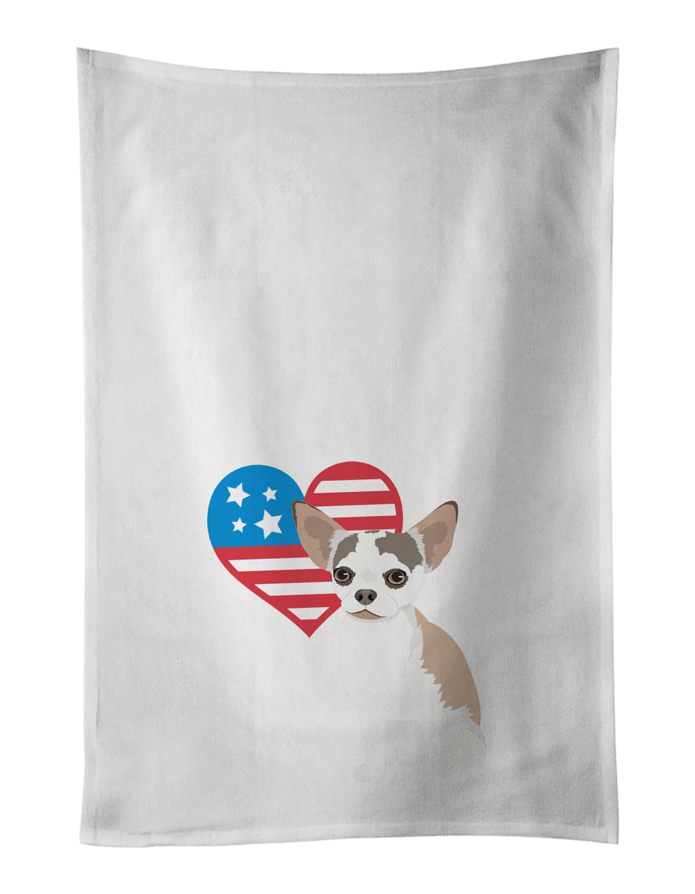 Buy this Chihuahua Merle Patriotic White Kitchen Towel Set of 2
