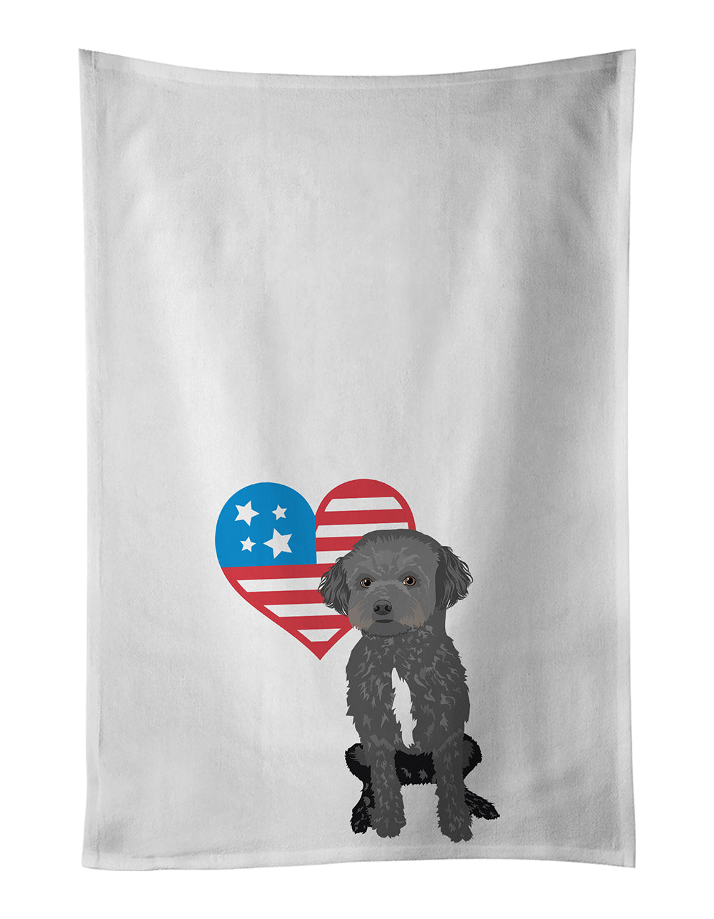 Buy this Doodle Black and White #1 Patriotic White Kitchen Towel Set of 2
